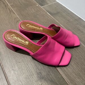 Lintervale pink mules heels